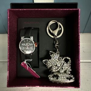 Rocawear Women’s Quartz‎ Analog Watch with Bling Kitty Keychain Gift Set